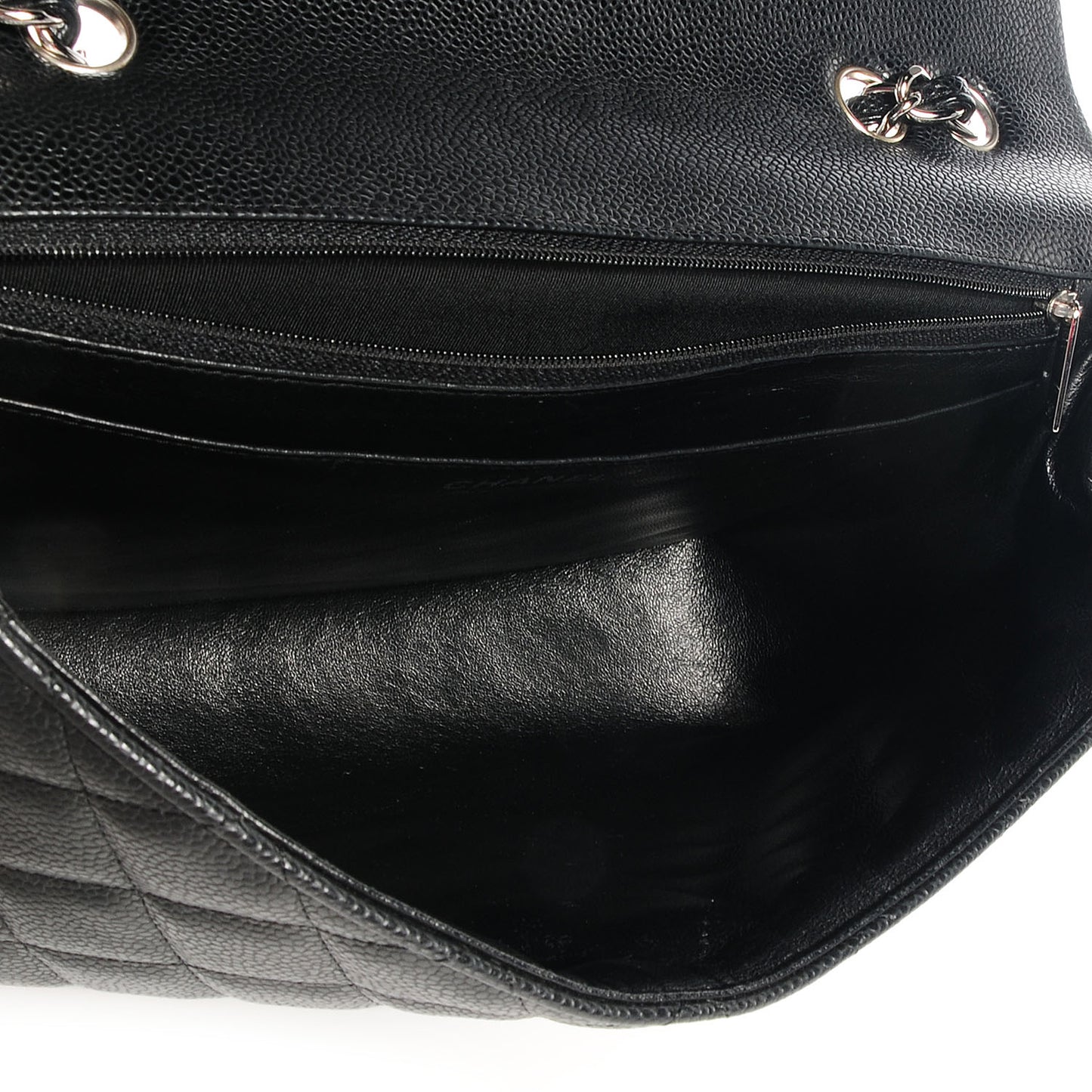 Caviar Jumbo Single Flap Black
