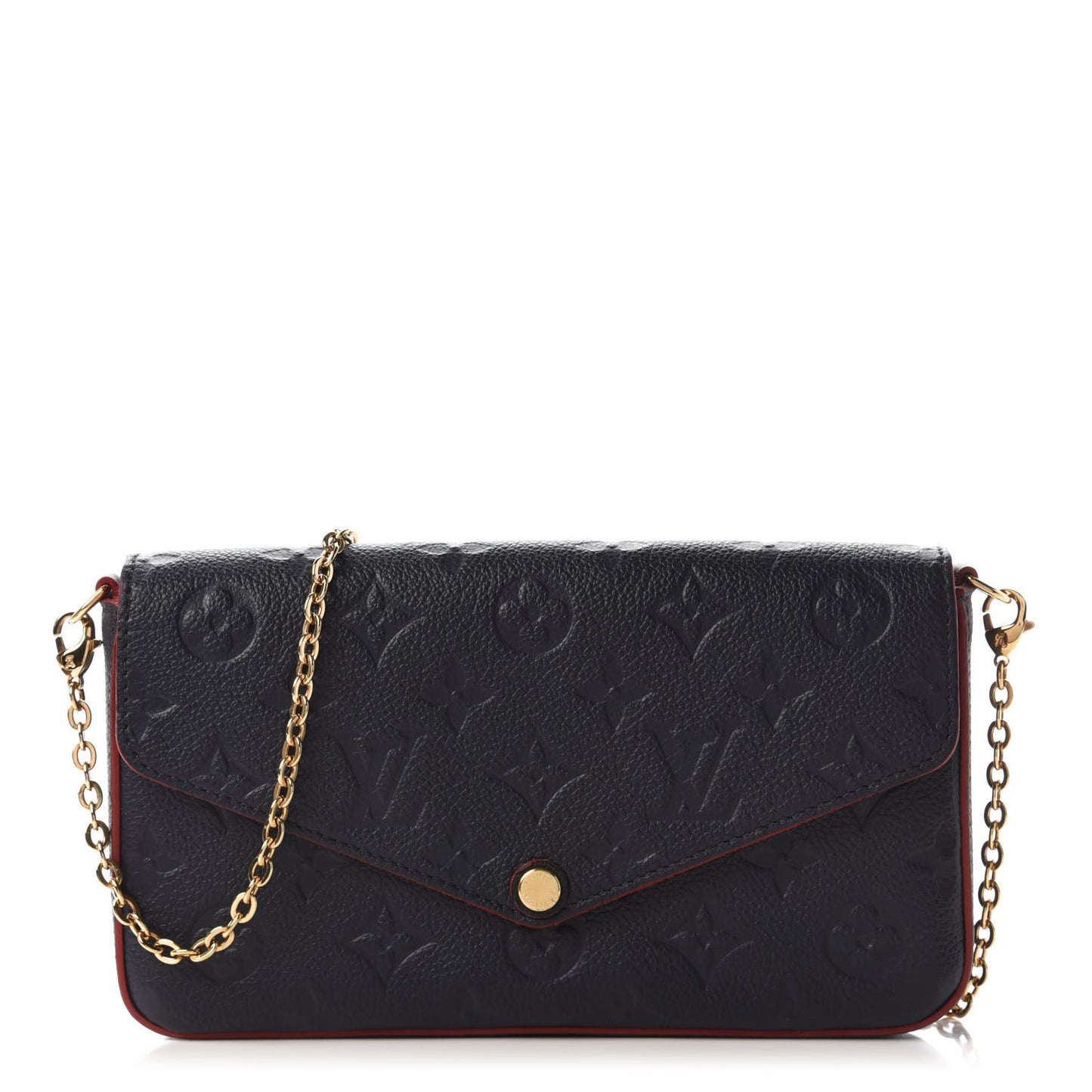 Empreinte Pochette Felicie Chain Wallet Marine Rouge