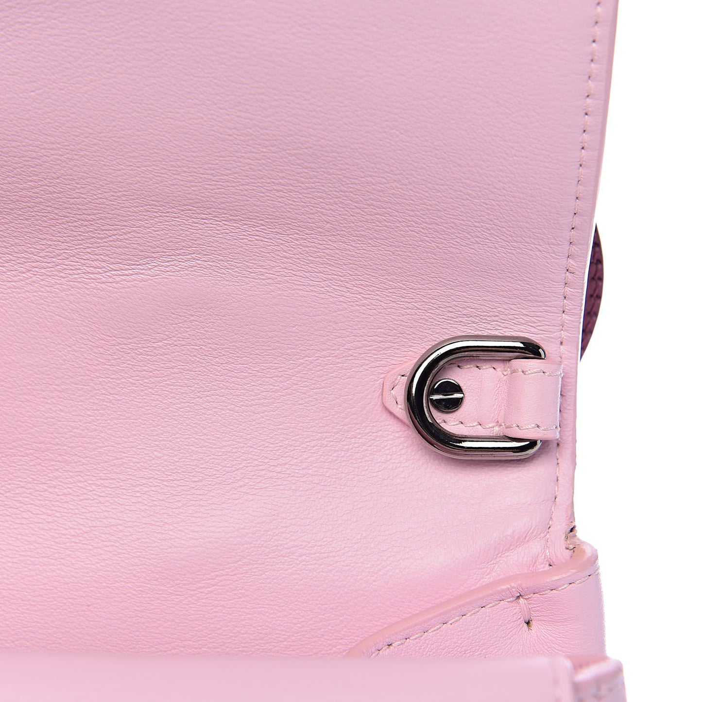 Metallic Patent Smooth Calfskin Small Be Dior Flap Pink Fuchsia