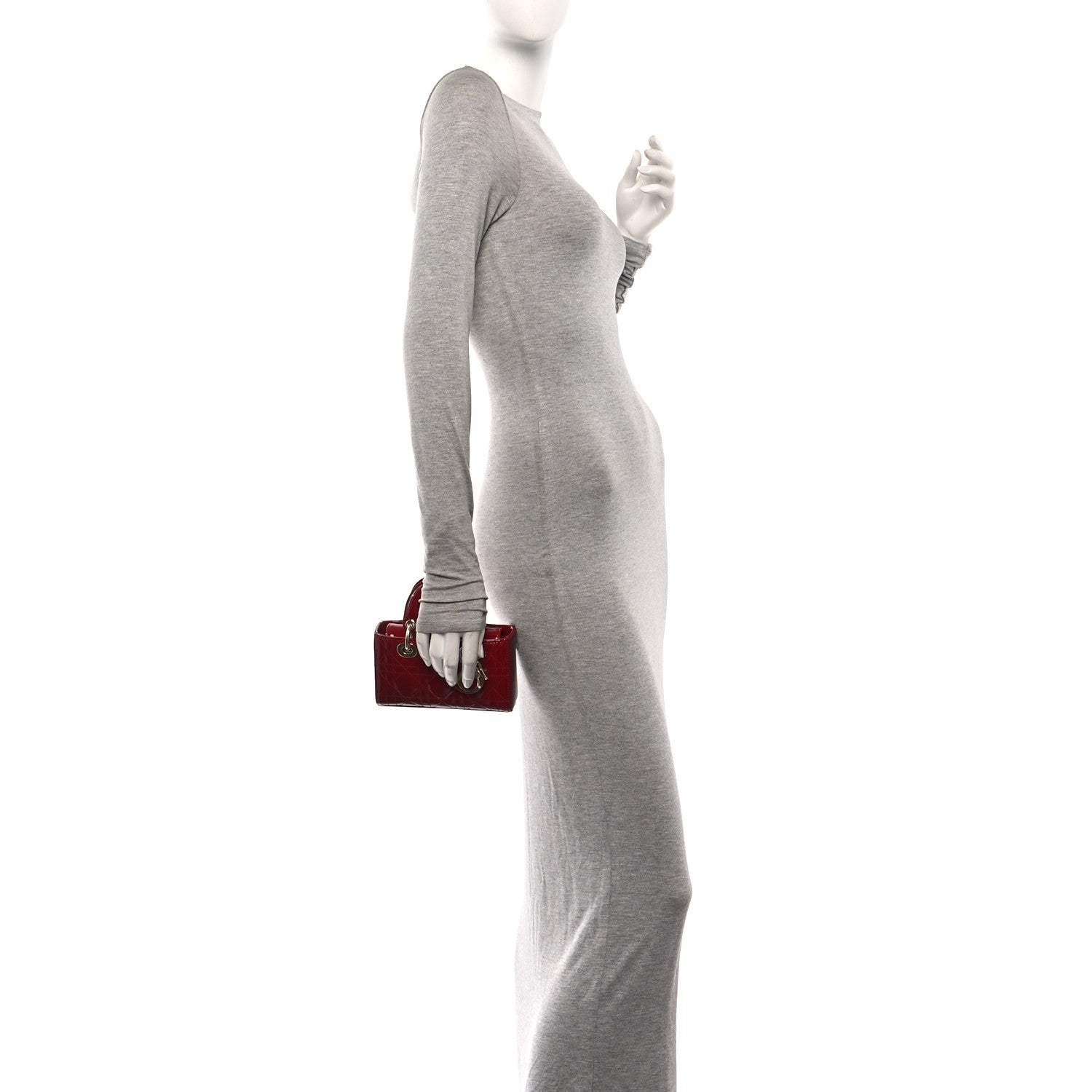 Christian Dior Patent Cannage Micro Lady D-Joy Rouge Ceris 2 of 10