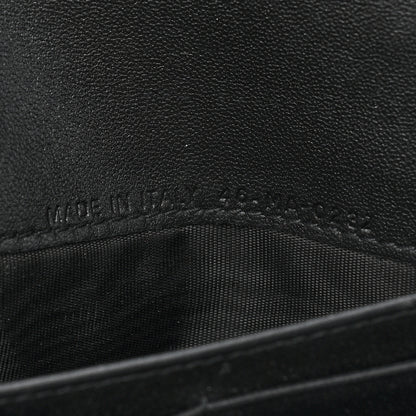 Christian Dior Grained Calfskin Saddle Chain Wallet Pouch Black 10 of 13