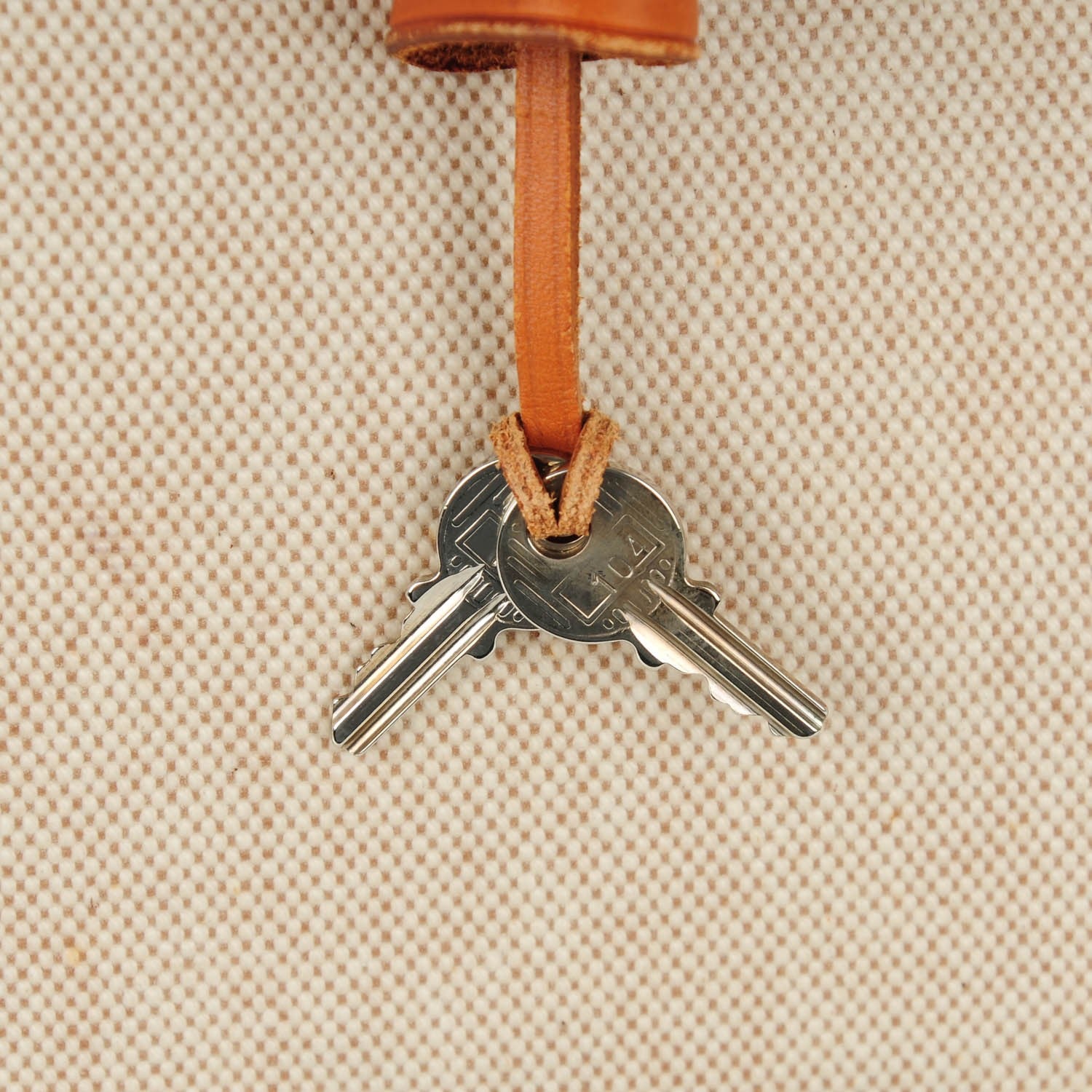 Hermes Toile Vache Calfskin Herbag 30 PM Backpack Natural 11 of 14