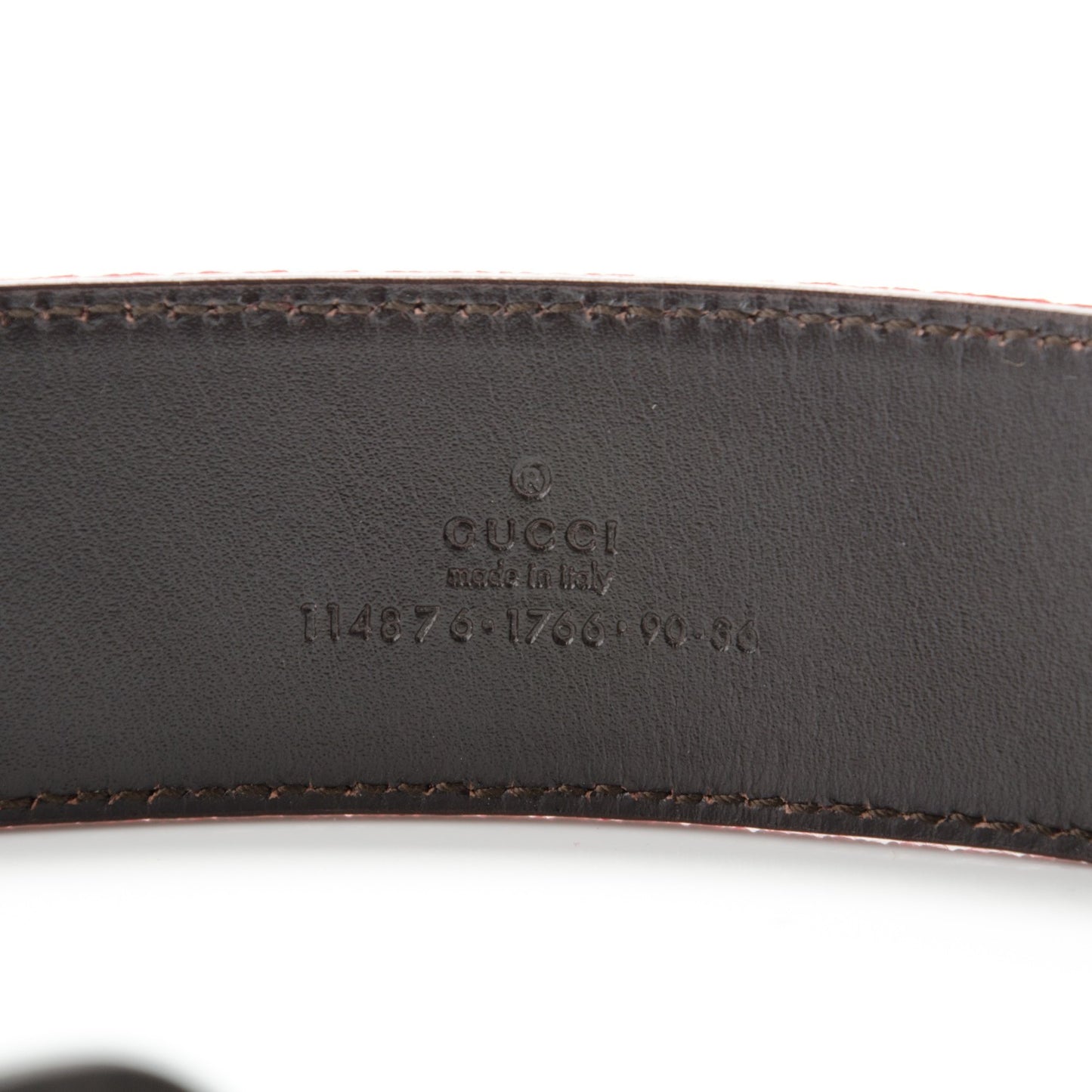Calfskin Canvas Web Interlocking G Belt 90 36 Off White