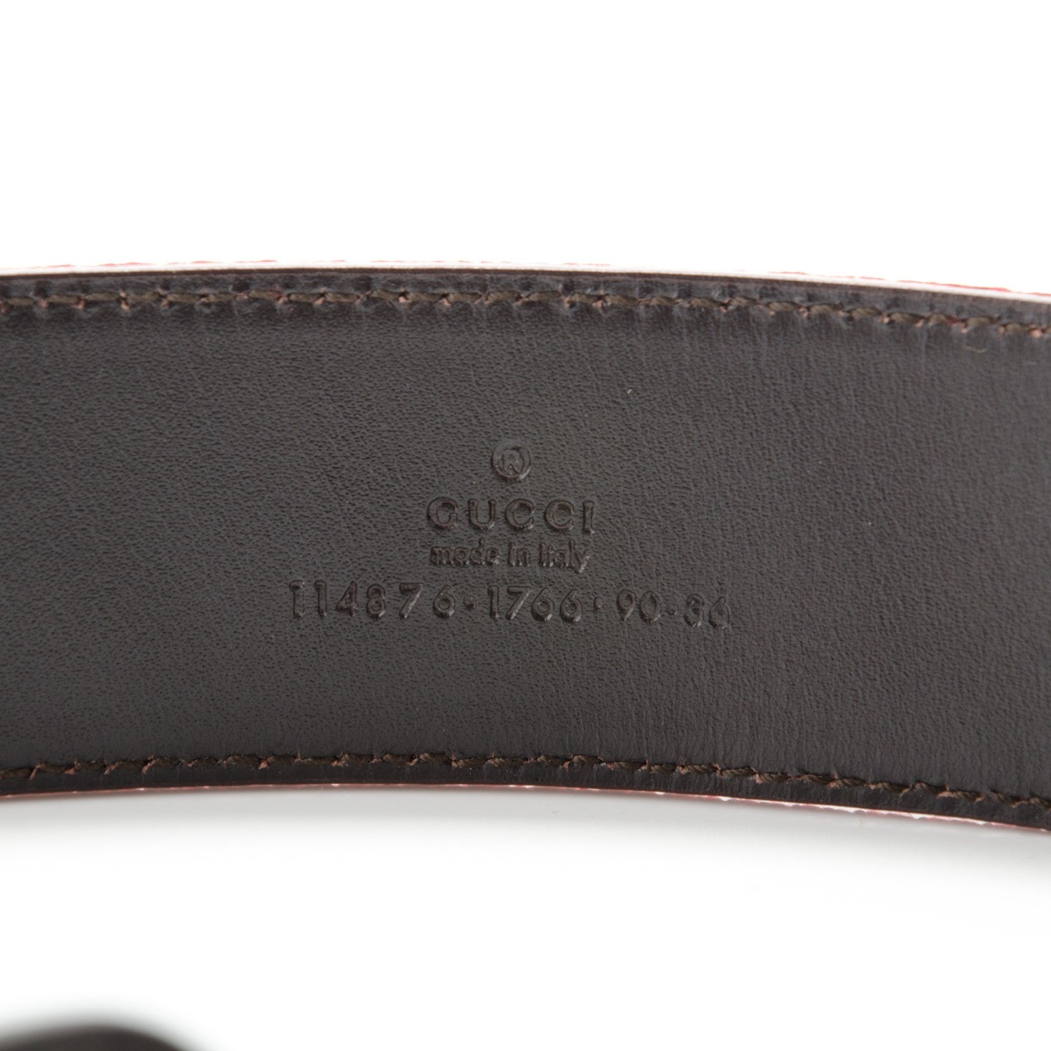 Gucci Calfskin Canvas Web Interlocking G Belt 90 36 Off White 3 of 6
