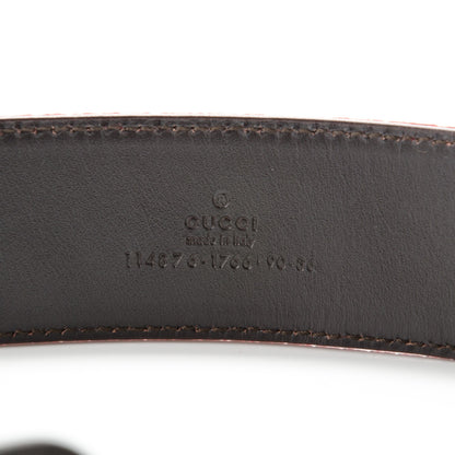Gucci Calfskin Canvas Web Interlocking G Belt 90 36 Off White 3 of 6