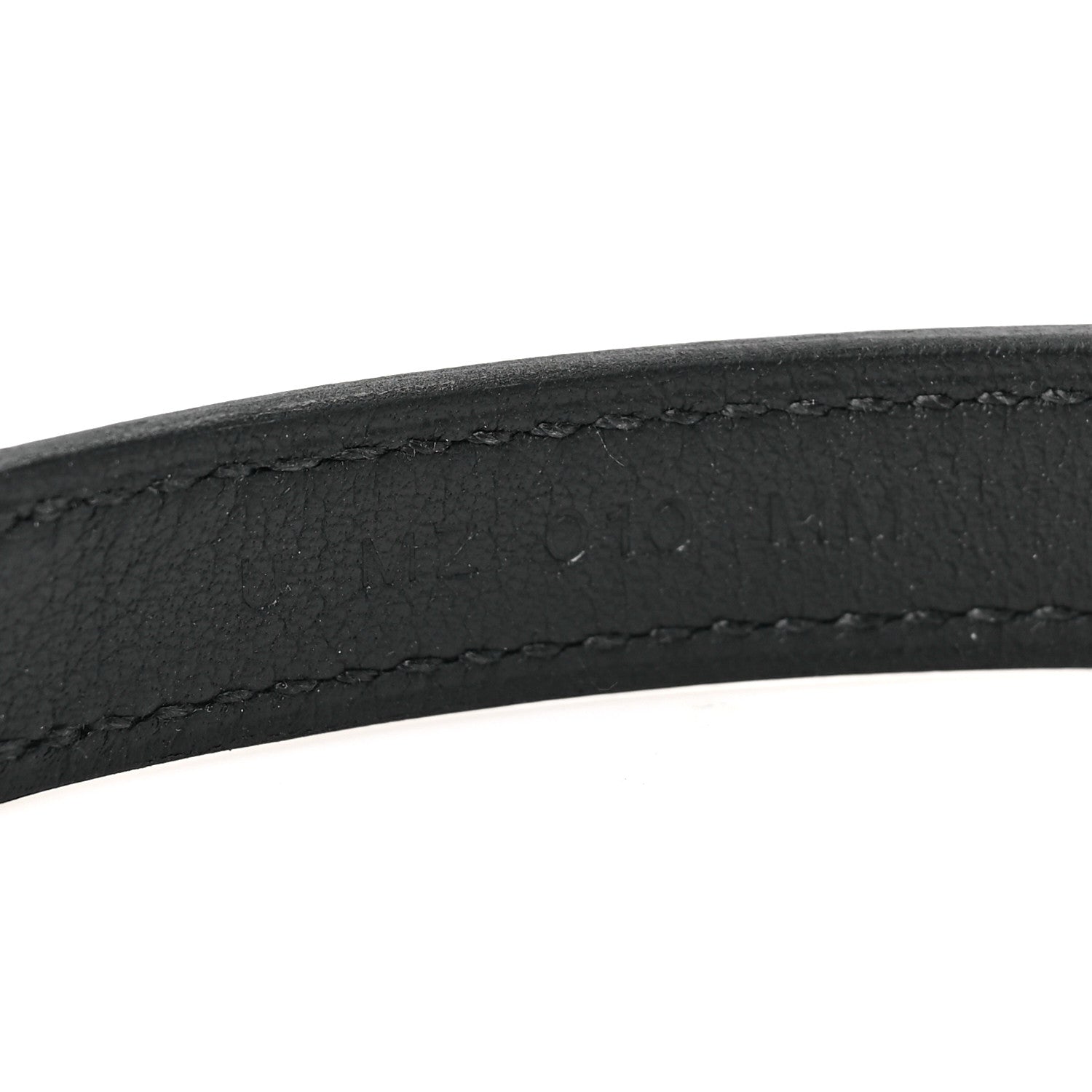 Hermes Tadelakt Palladium Mens Camden Double Tour Chain Bracelet Black 5 of 5