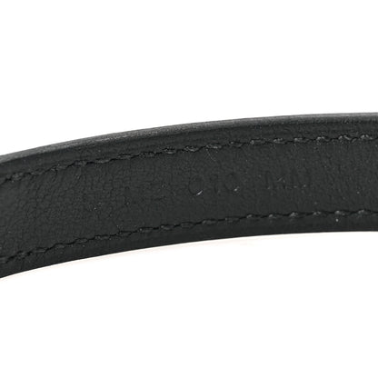 Hermes Tadelakt Palladium Mens Camden Double Tour Chain Bracelet Black 5 of 5