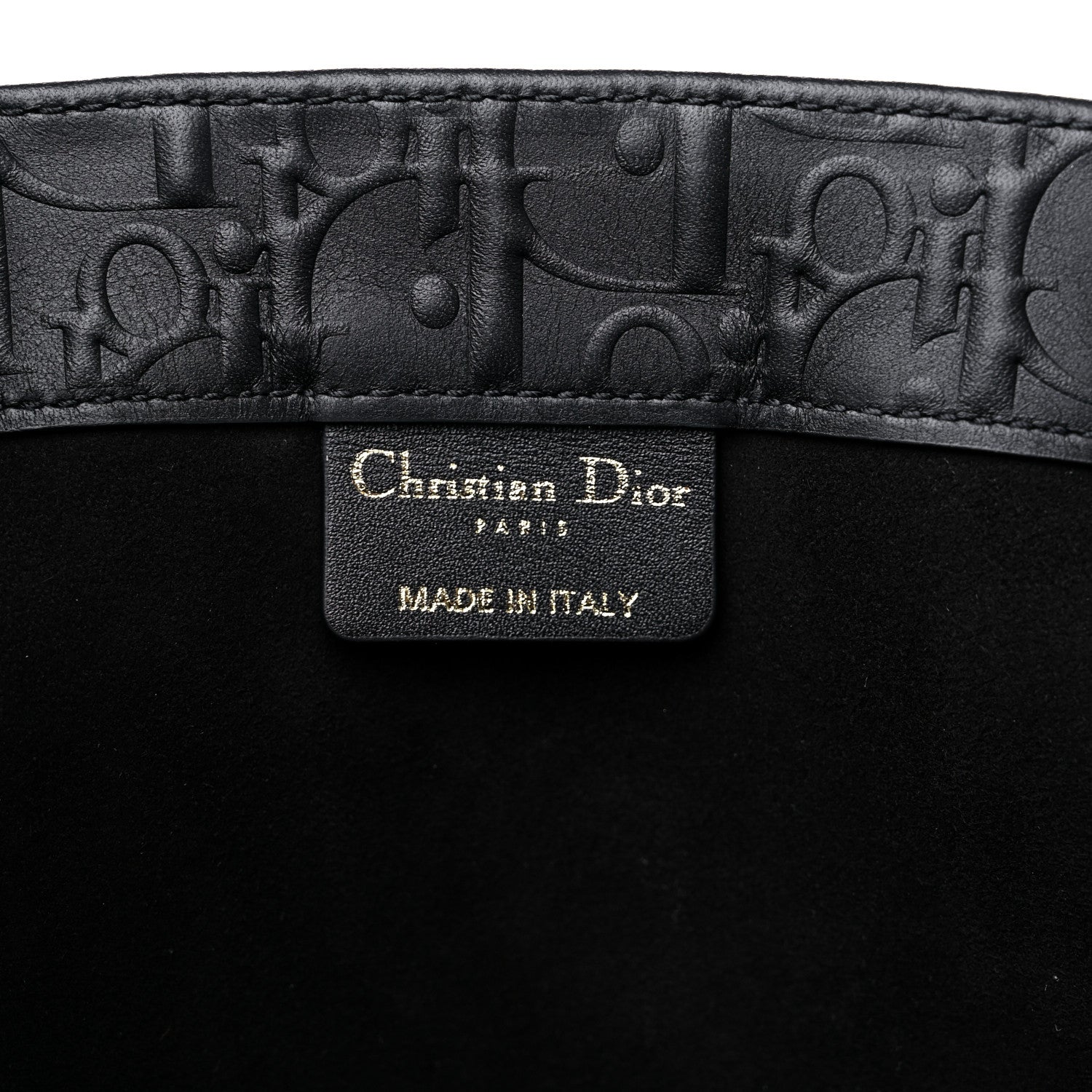 Christian Dior Oblique Calfskin Embossed Large Book Tote Black 5 of 9