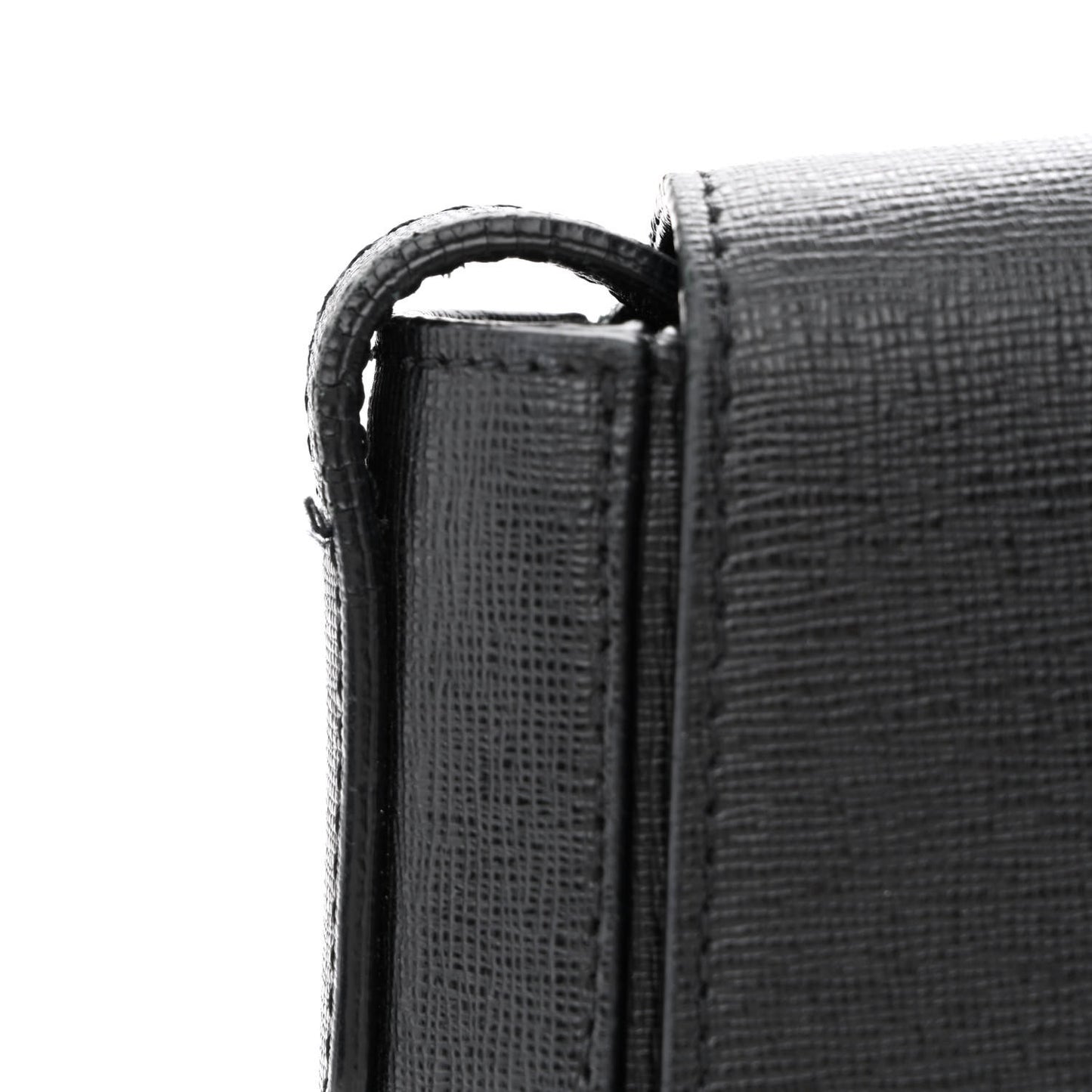 Calfskin Flap Crossbody Bag Black