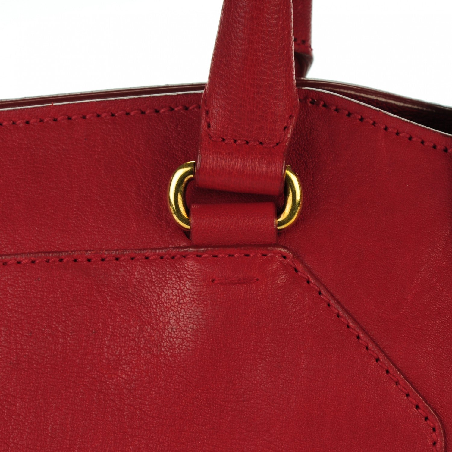 Saint Laurent Sheepskin Large Cabas ChYc Red 11 of 12