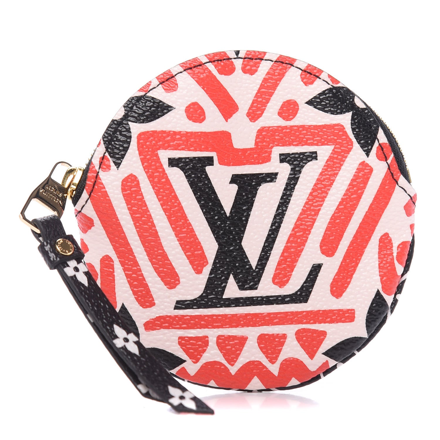 Louis Vuitton Monogram Giant Crafty Round Coin Purse Creme Rouge 1 of 10