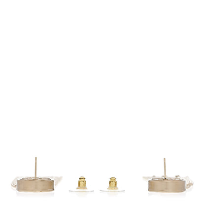 Chanel Metal CC Multi Strand Chain Drop Earrings Gold 3 of 5