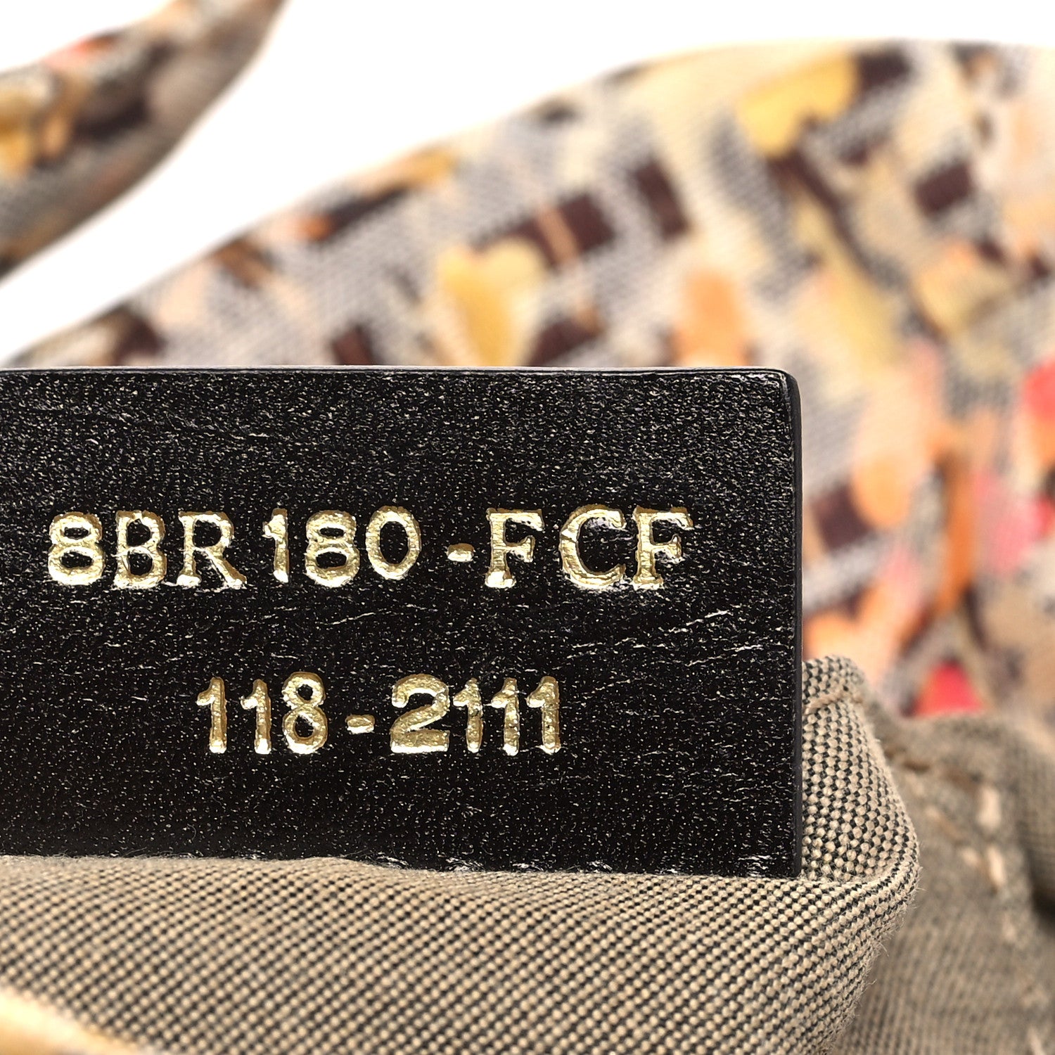 Fendi Zucchino Vitello Floral Mini Forever Mini Mama Baguette Brown Multicolor 7 of 12