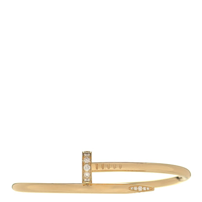 Cartier 18K Yellow Gold Diamond Juste Un Clou Bracelet 16 1 of 10
