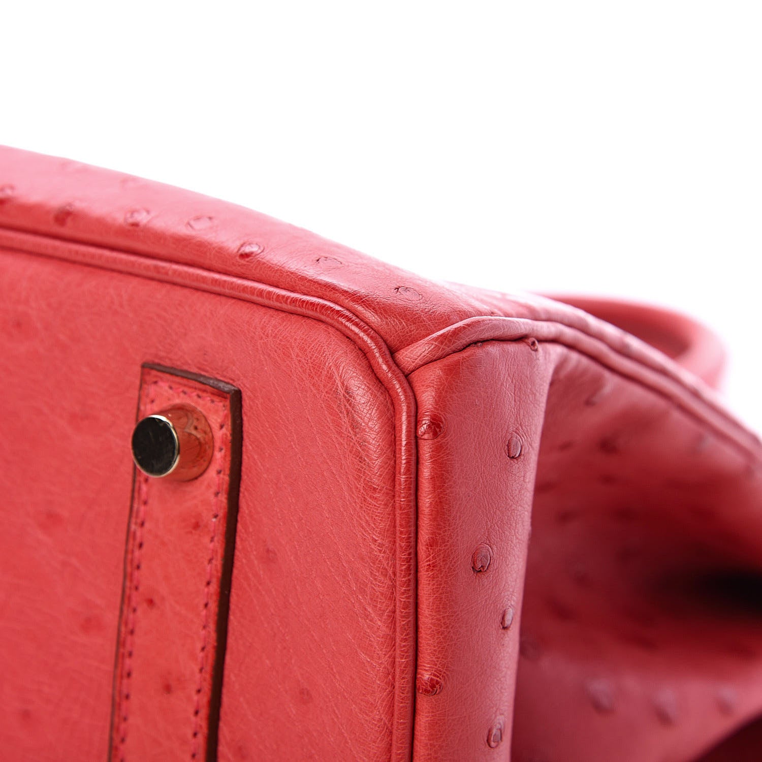 Hermes Ostrich Birkin 35 Rouge Vif 35 of 37