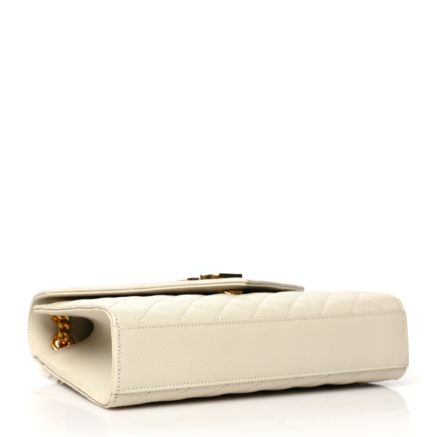 Grain De Poudre Textured Mixed Matelasse Medium Triquilt Monogram Satchel Porcellana
