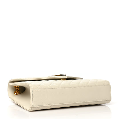 Saint Laurent Grain De Poudre Textured Mixed Matelasse Medium Triquilt Monogram Satchel Porcellana 4 of 10