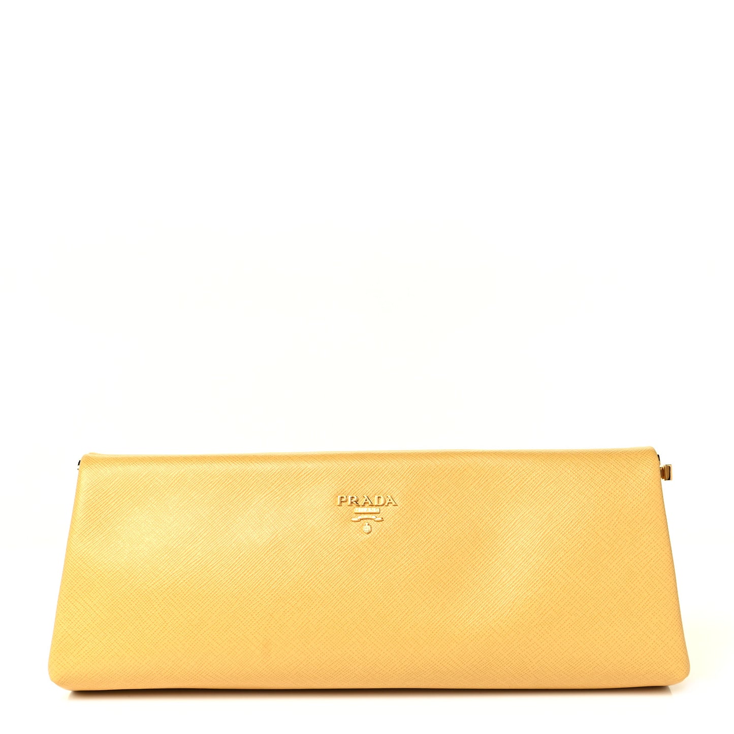 Saffiano Lux East West Frame Clutch Ginestra