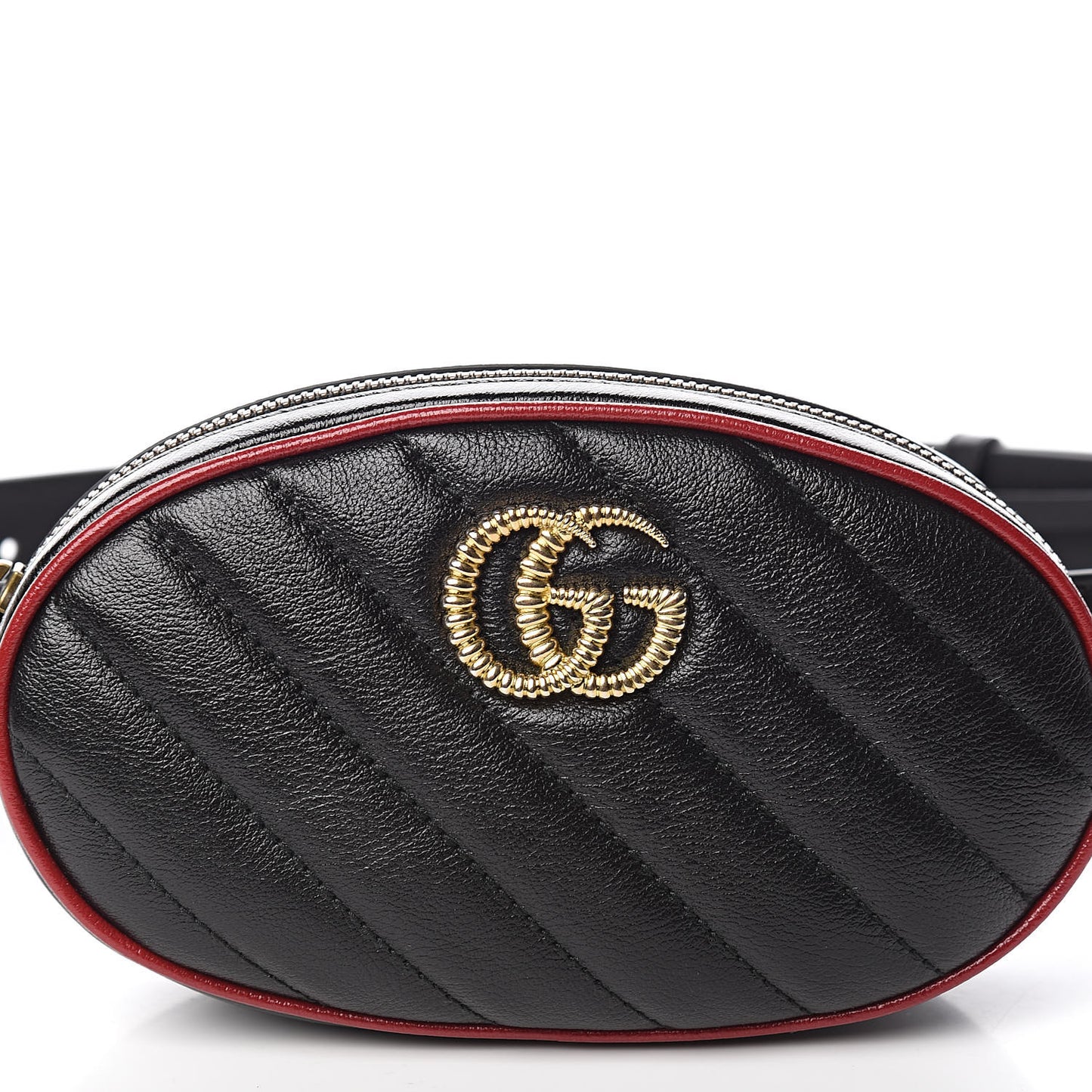 Calfskin Matelasse GG Marmont Belt Bag 75 30 Black