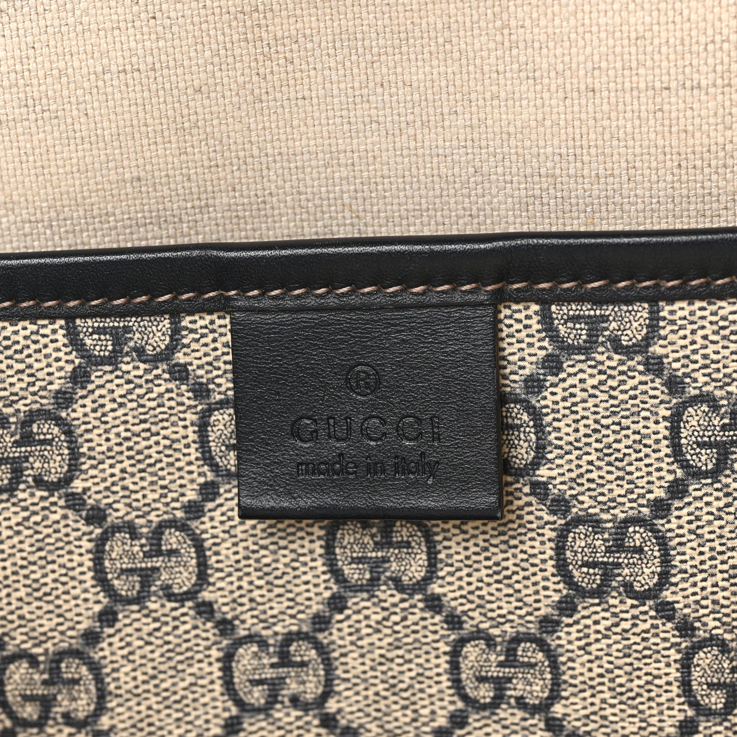 GG Plus Monogram Small Signature Web Loop Vertical Tote Navy