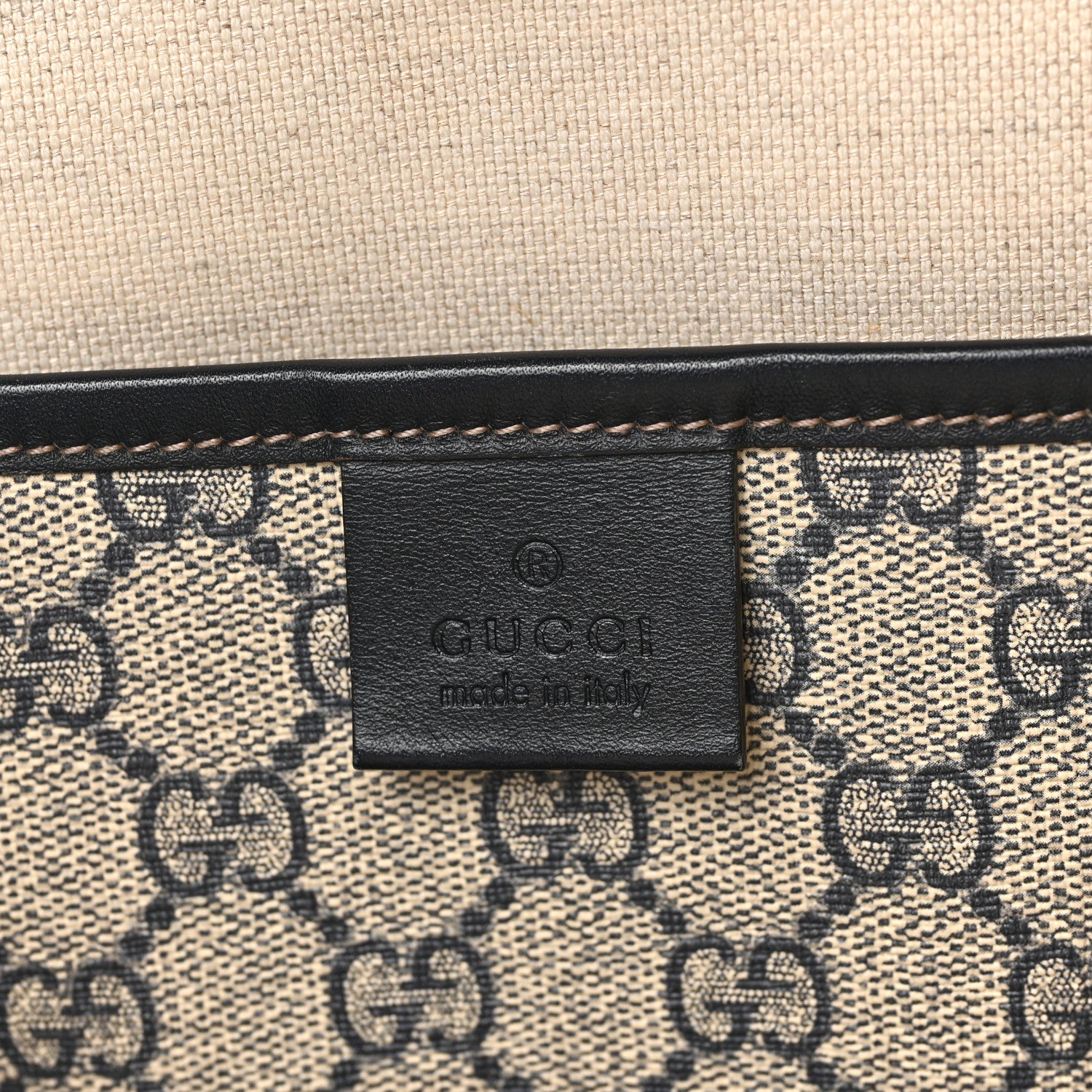 Gucci GG Plus Monogram Small Signature Web Loop Vertical Tote Navy 6 of 10