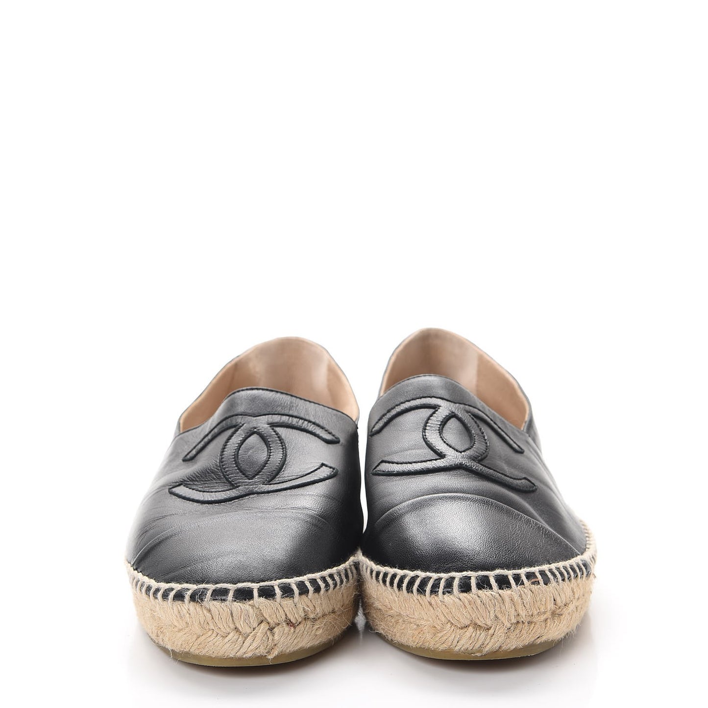 Lambskin CC Espadrilles 39 Black