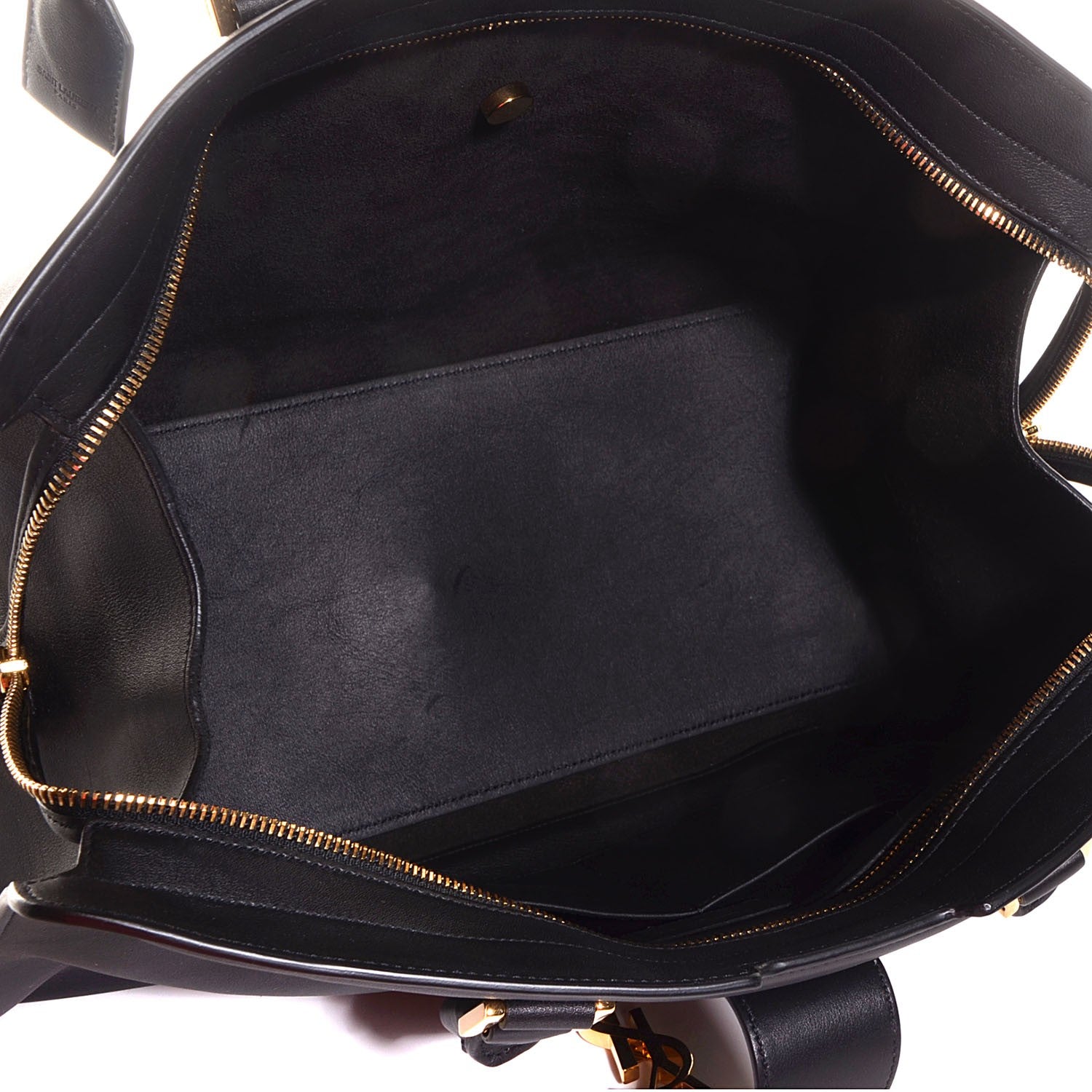 Saint Laurent Smooth Calfskin Medium Monogram Cabas Black 5 of 8