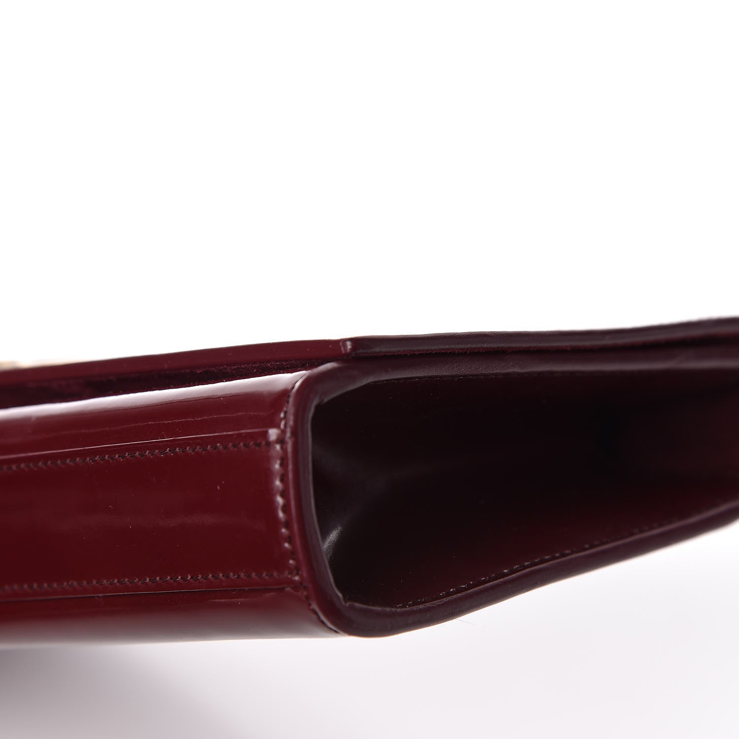 Saint Laurent Patent Classic Monogram Cassandre Clutch Dark Red 12 of 12