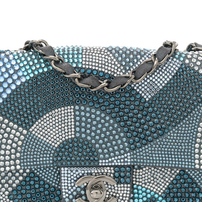 Chanel Iridescent Calfskin Strass Small Flap Blue 8 of 11