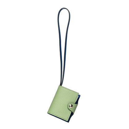 Hermes Evercolor Swift Verso Ulysse Nano Bag Charm Vert Criquet Bleu France 1 of 5