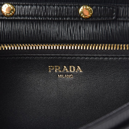 Prada Vitello Move Metal Oro Chain Wallet Black 6 of 9