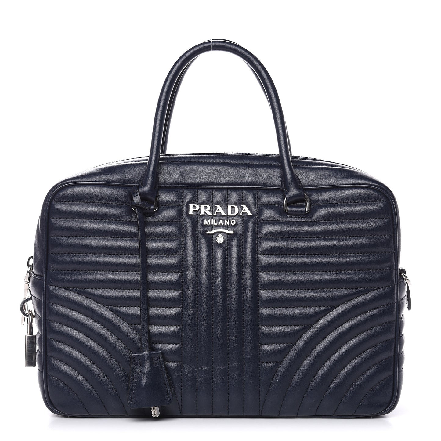 Soft Calfskin Impunture Diagramme Large Top Handle Bag Baltico