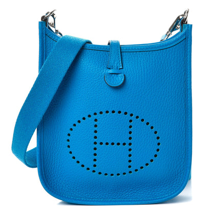 Hermes Taurillon Clemence Evelyne TPM Bleu Zanzibar 1 of 8