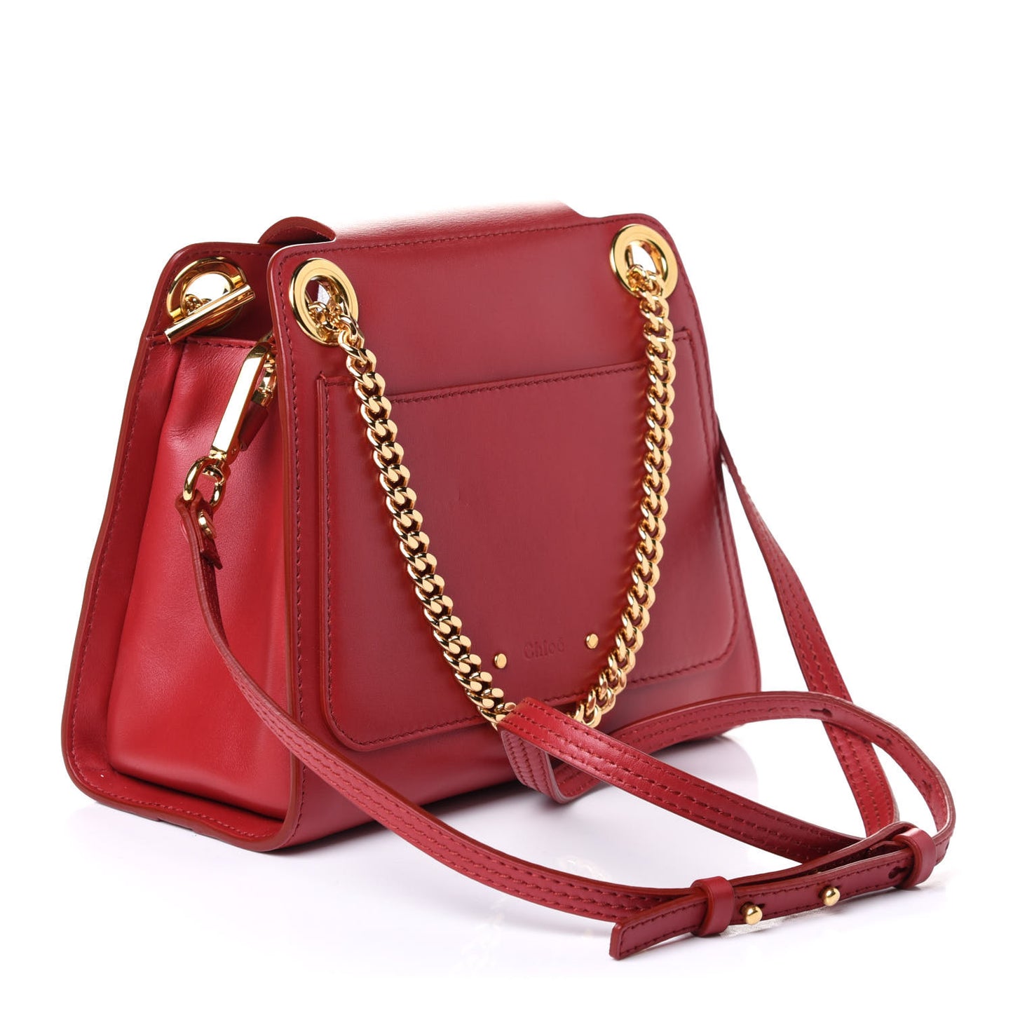Shiny Calfskin Mini Annie Shoulder Bag Dreamy Red