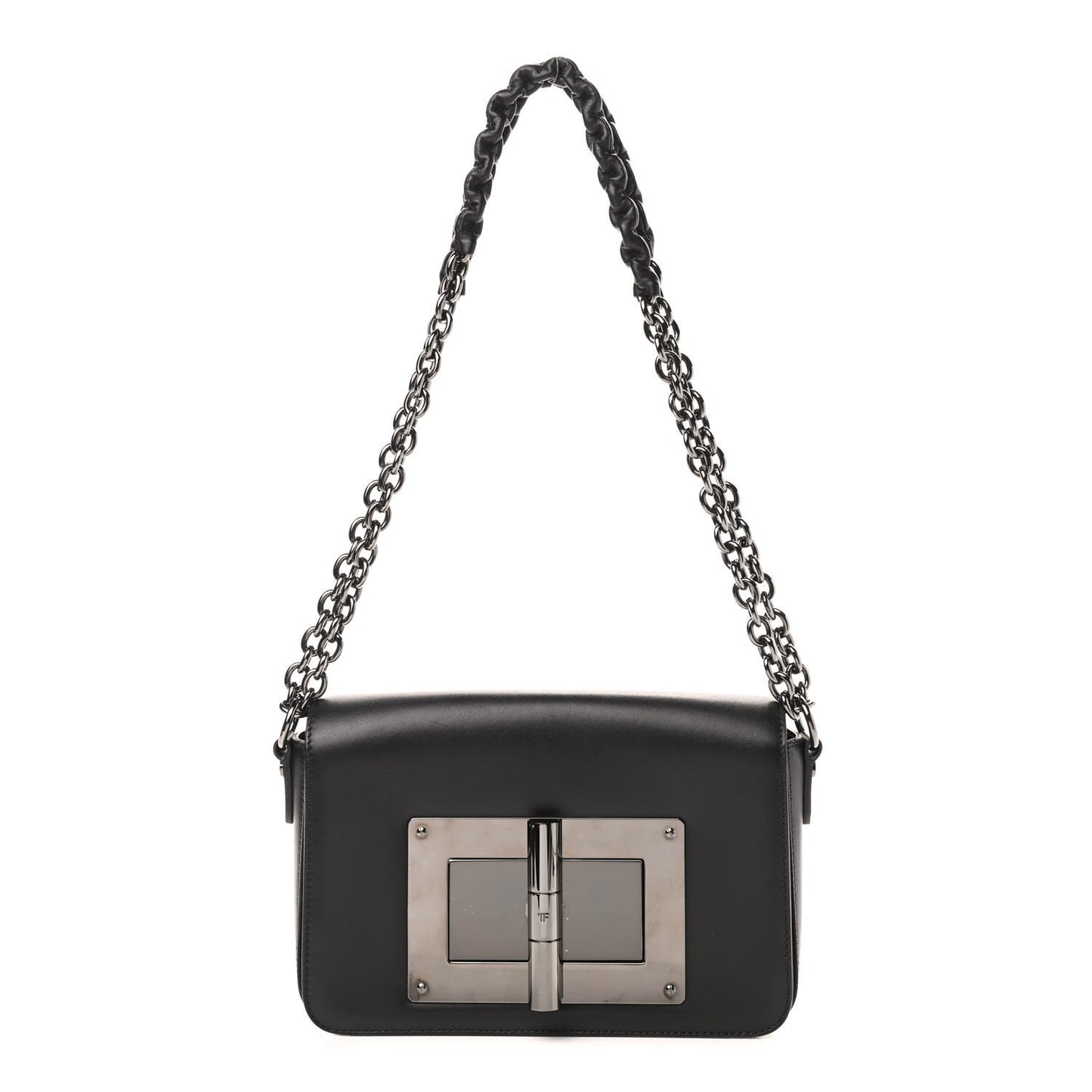 Calfskin Medium Natalia Chain Bag Black