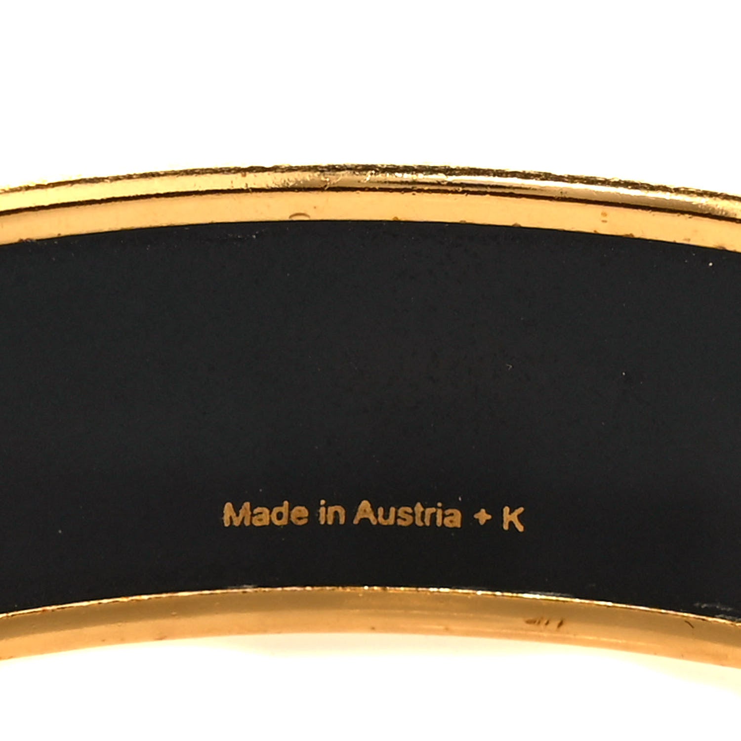 Hermes Enamel Wide Printed Capitales Bracelet 65 5 of 5