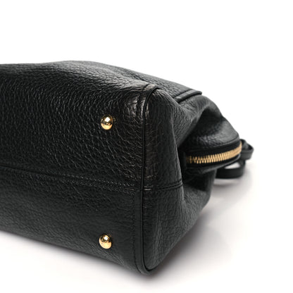 Fendi Pebbled Calfskin Small Chameleon Tote Black 10 of 11