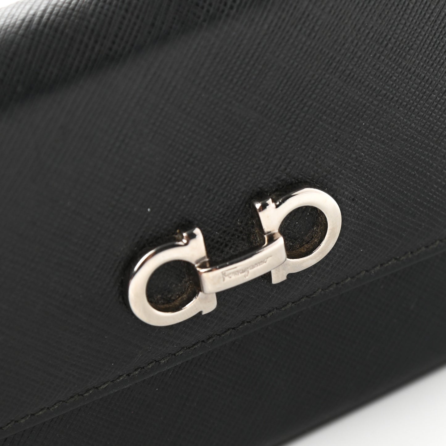 Grained Calfskin Wallet Black