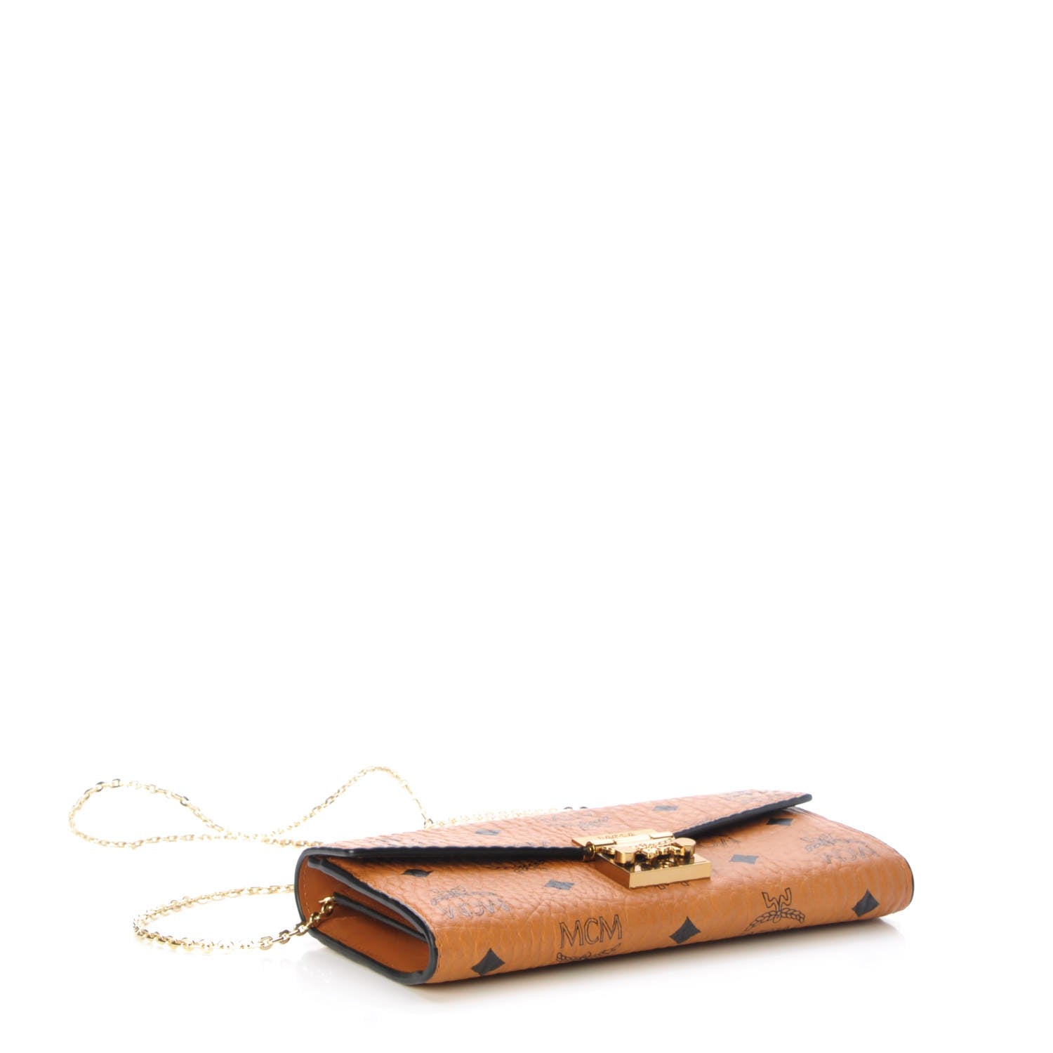 MCM Visetos Large Patricia Wallet On Chain Cognac 4 of 9
