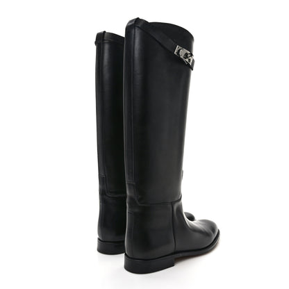 Hermes Box Kelly Jumping Boots 40 Black 4 of 7