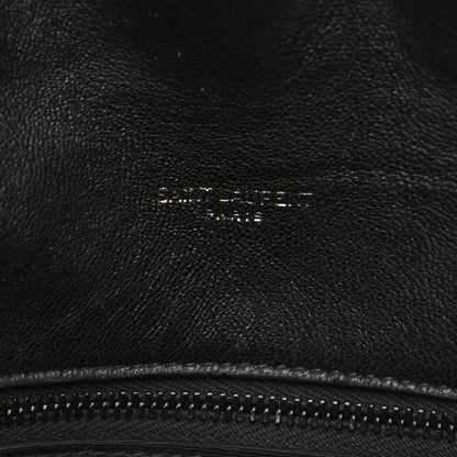 Saint Laurent Lambskin Quilted Medium Loulou Puffer Monogram Chain Satchel Black 5 of 10