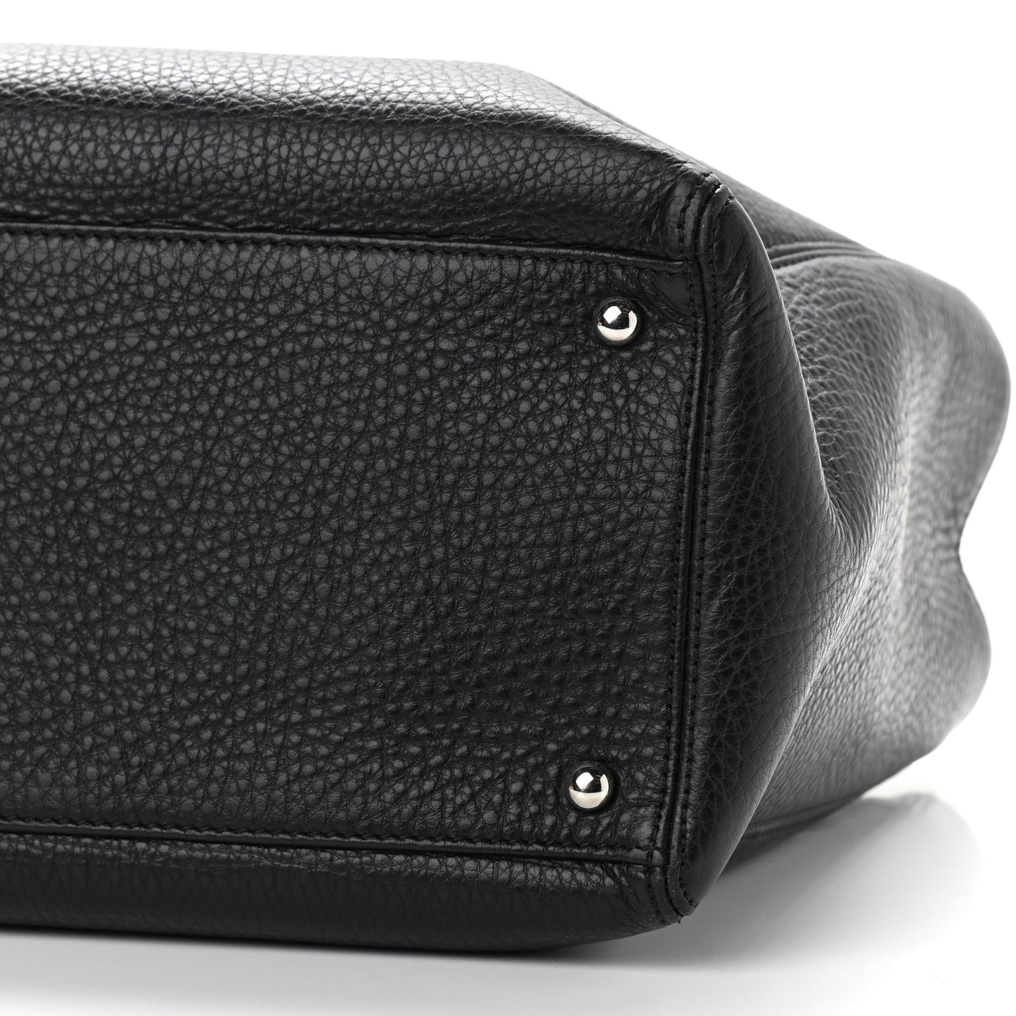 Calfskin Cerf Executive Shopper Tote Black