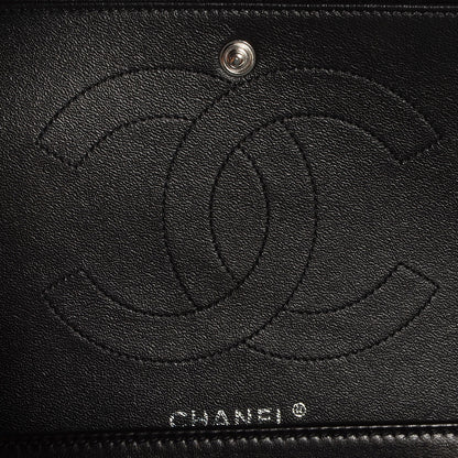 Chanel Lambskin Chevron Quilted Jumbo Double Flap So Black 6 of 10