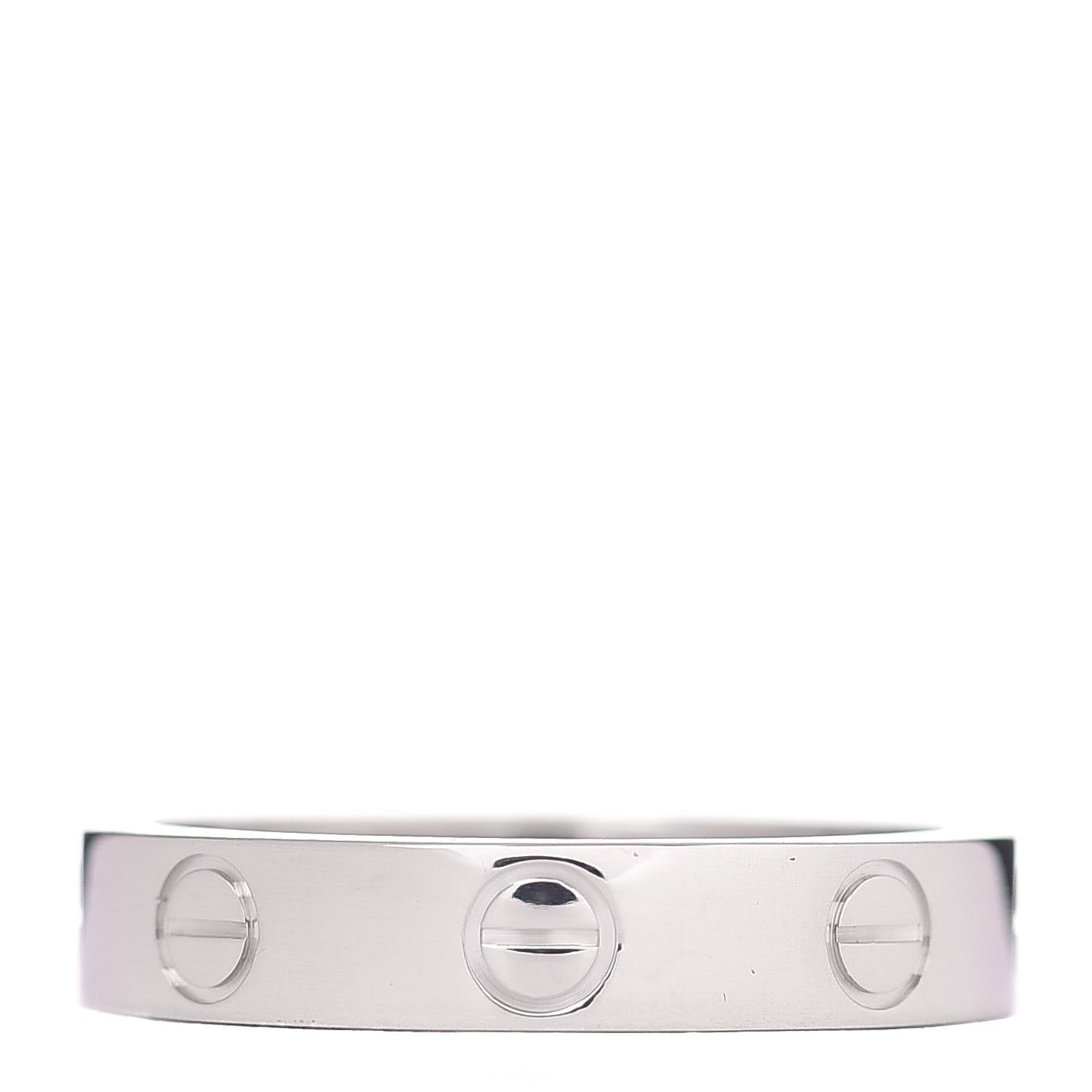 18K White Gold 3.5mm LOVE Wedding Band Ring 50 5.25