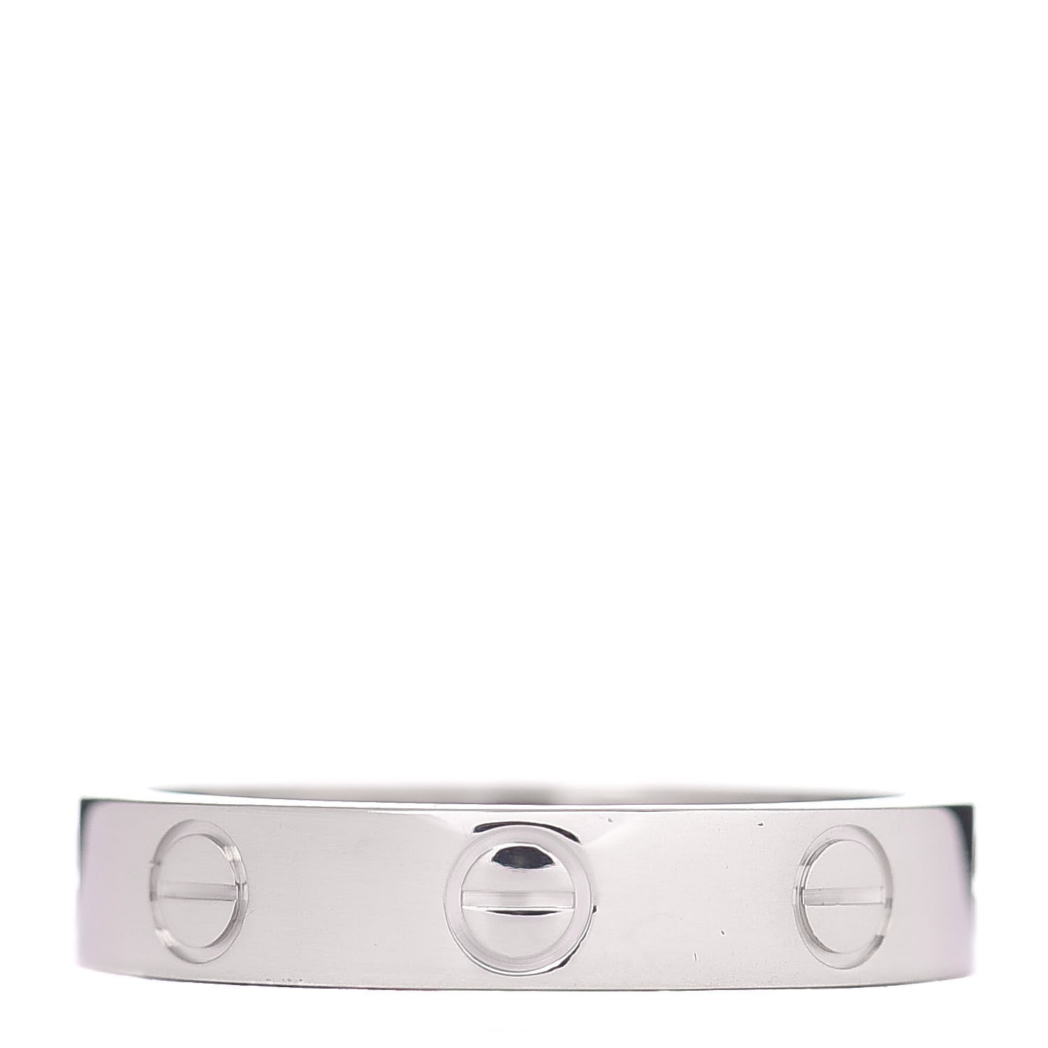 Cartier 18K White Gold 3.5mm LOVE Wedding Band Ring 50 5.25 3 of 4