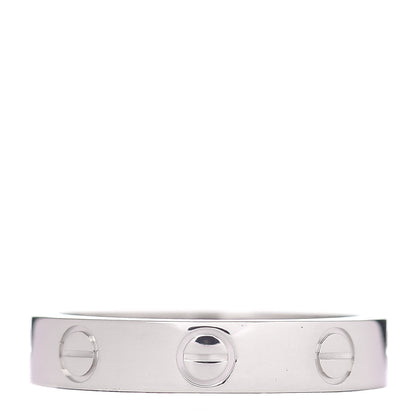 Cartier 18K White Gold 3.5mm LOVE Wedding Band Ring 50 5.25 3 of 4