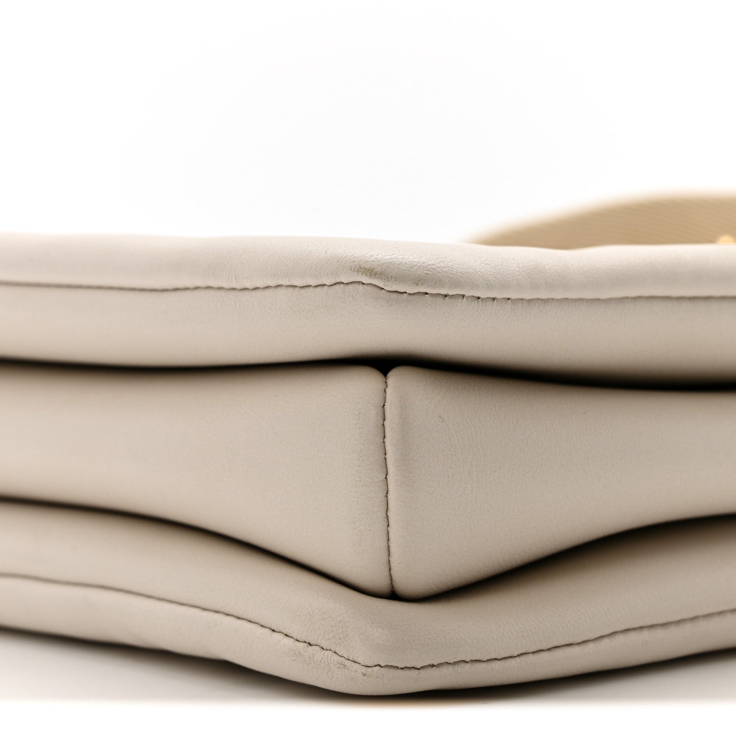 Lambskin Embossed Monogram Coussin PM Beige Cream