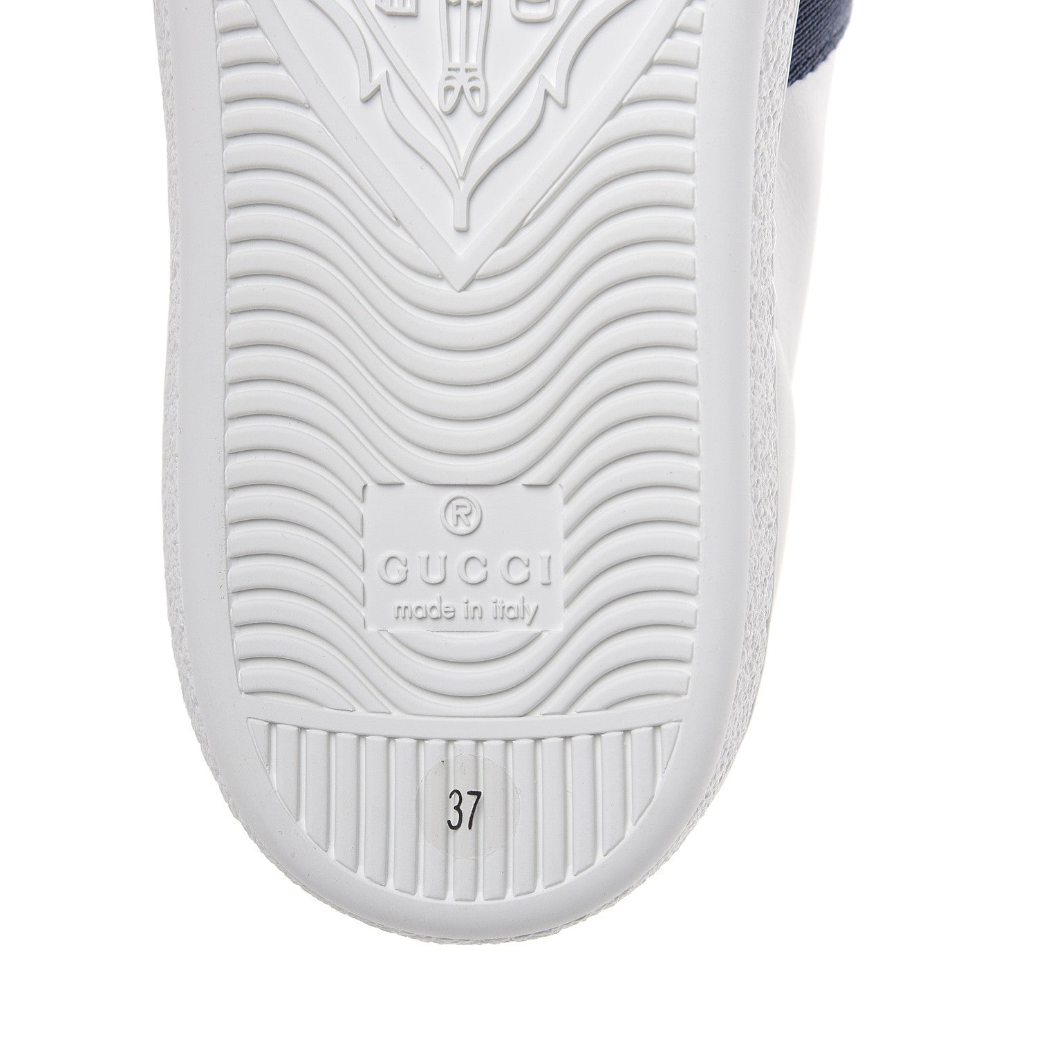 Gucci Calfskin Ayers Blind For Love Embroidered Womens Ace Sneakers 37 White 6 of 9