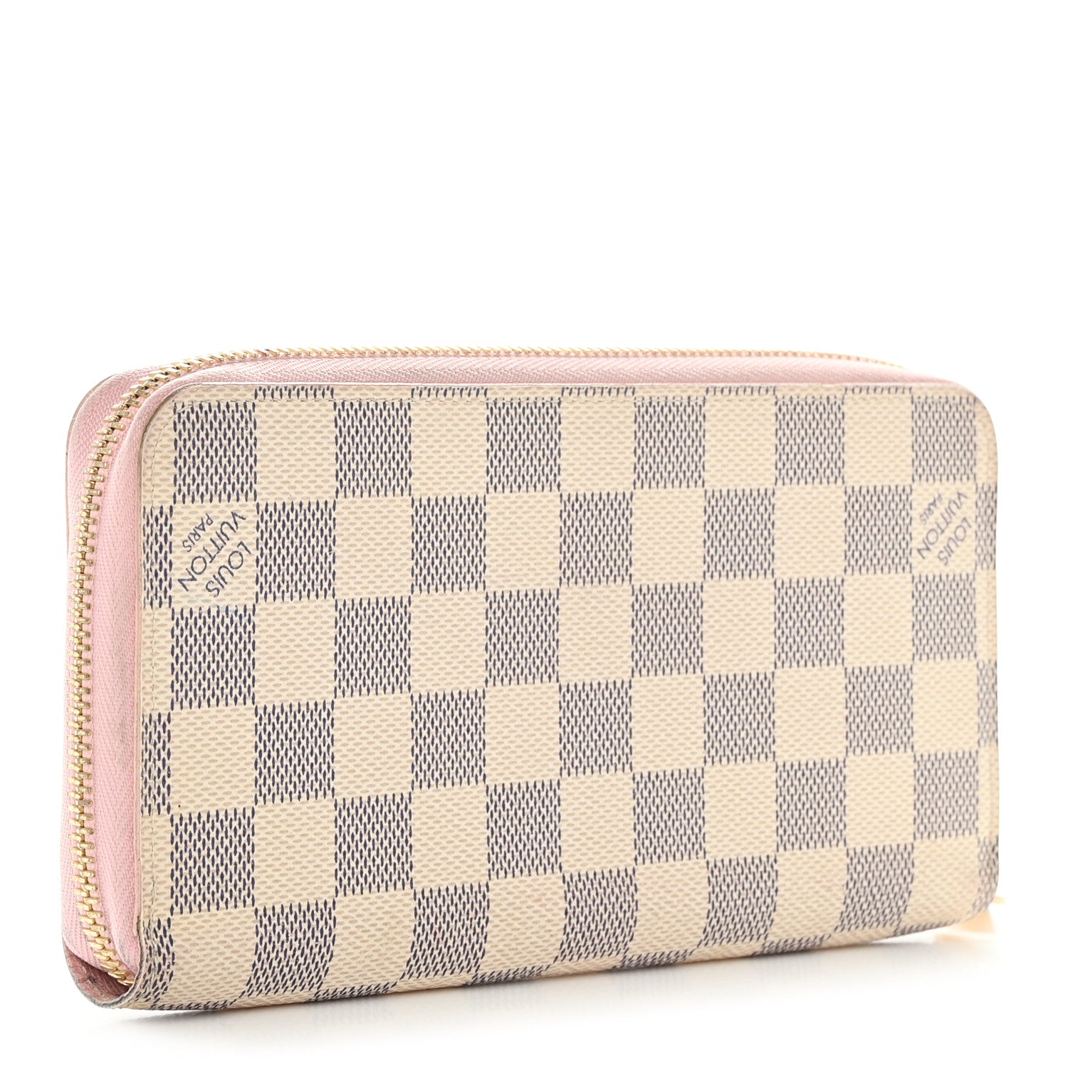 Louis Vuitton Damier Azur Zippy Wallet Rose Ballerine 3 of 9