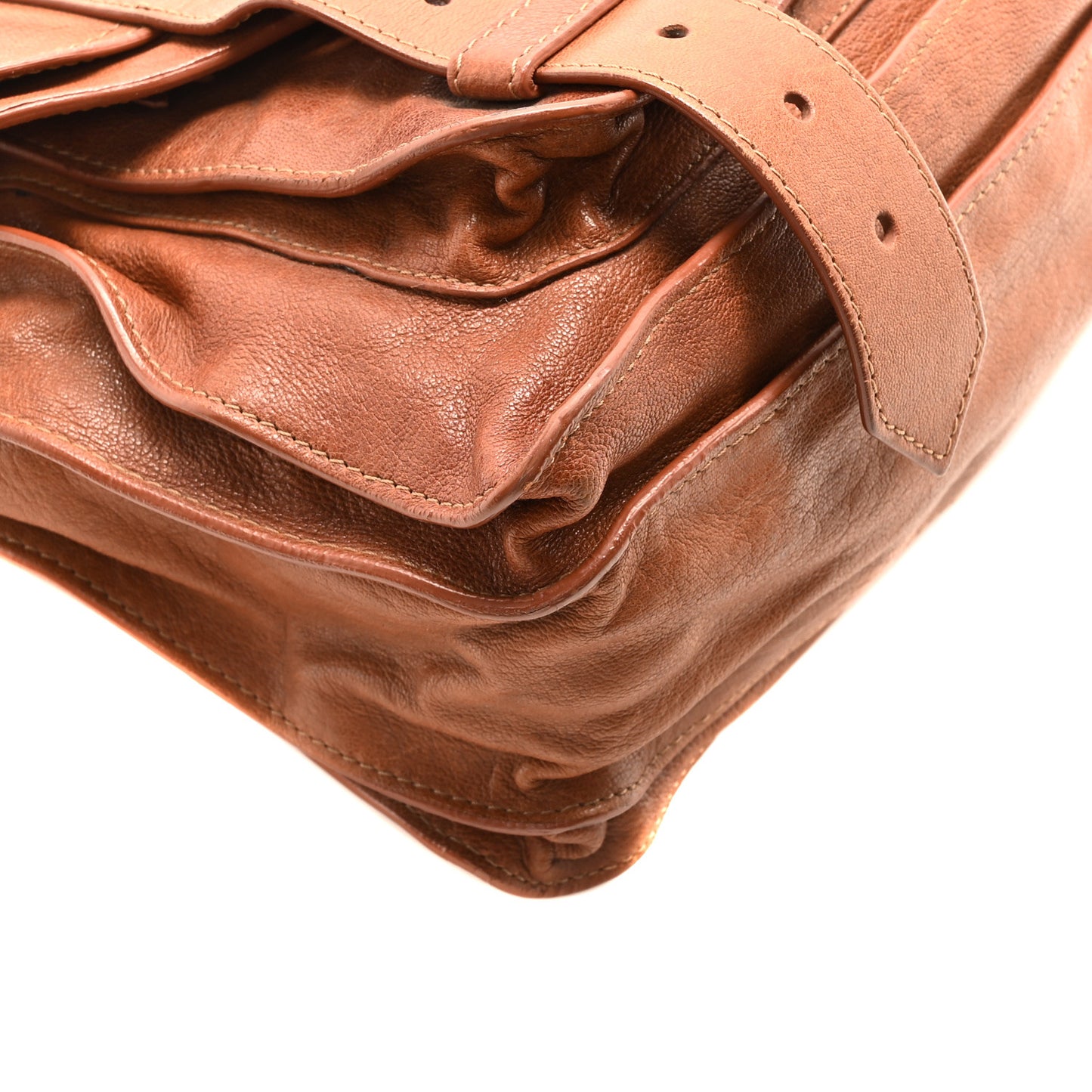 Lambskin Medium PS1 Satchel Saddle